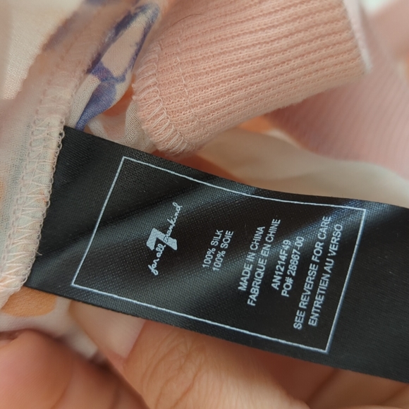 7FAMK silk off the shoulder crop top *BNWOT! - Picture 6 of 7